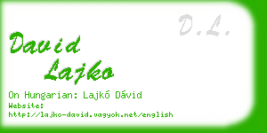 david lajko business card